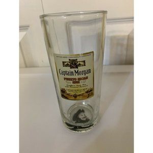 Captain Morgan Spiced Rum 6.25" Tall Drinking Collector Glass Tumbler 16 oz‎